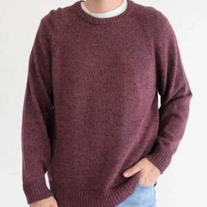 Vintage Parkhurst Maroon made in Canada 100% Pure Wool Knit Sweater Size XL